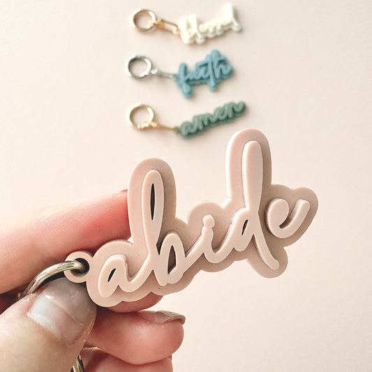 Faith Word Keychain